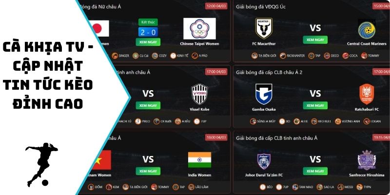 Cà Khịa TV - Cập nhật tin tức kèo đỉnh cao
